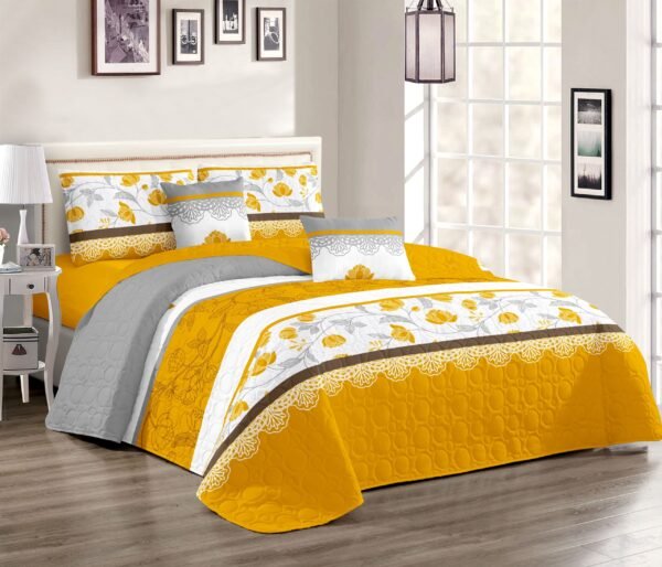 6-Piece Multi-Needle Quilted Bedspread Set
