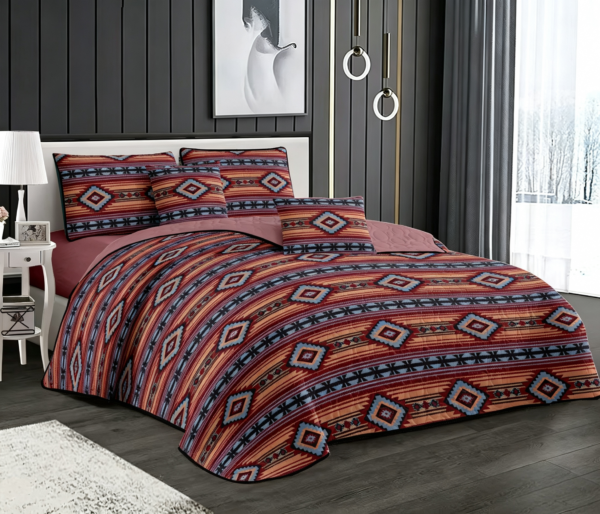 6-Piece Multi-Needle Quilted Bedspread Set