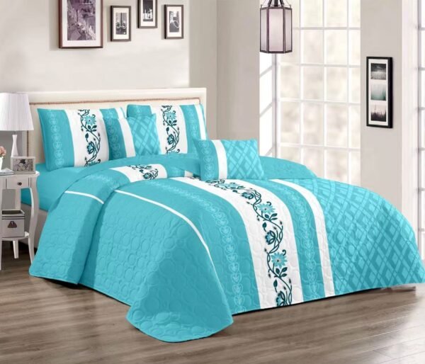 557e08a60dce3d8057692693b6f59571 6-Piece Multi-Needle Quilted Bedspread Set