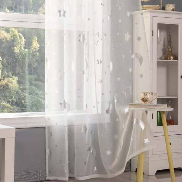Metallic Foil Sheer Curtain