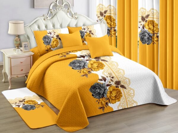 12-Piece Bedspread Set with Matching Curtains Wholesale
