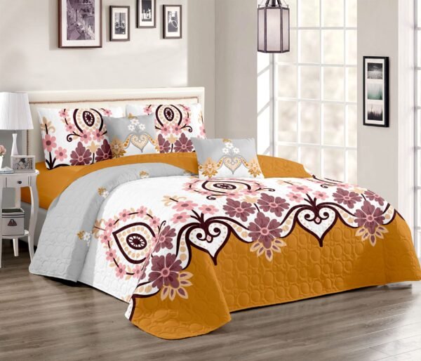 61da5050f4e4677ecd3276f1b8e2101b 6-Piece Multi-Needle Quilted Bedspread Set