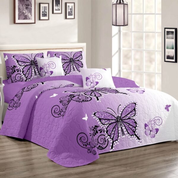 6-Piece Multi-Needle Quilted Bedspread Set