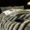 Faux Rabbit Fur Bedding Set