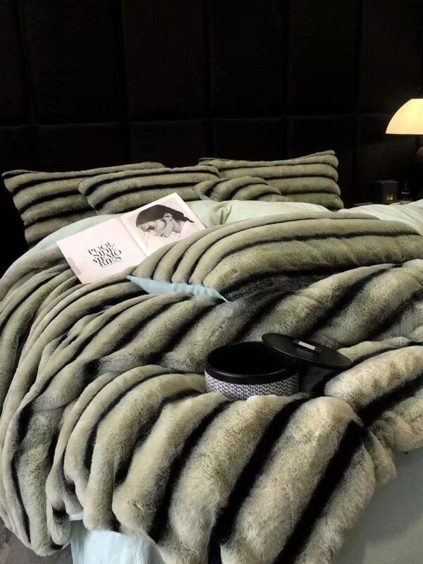 Faux Rabbit Fur Bedding Set
