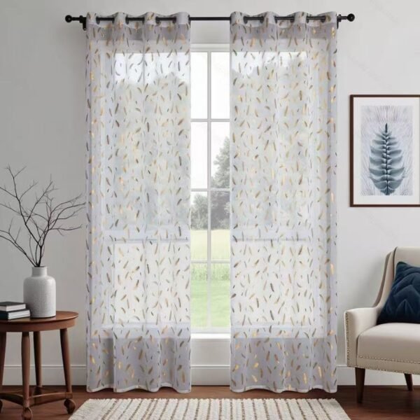 Metallic Foil Sheer Curtain