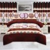 7 5-Piece Polar Fleece Bedspread Set with Curtains