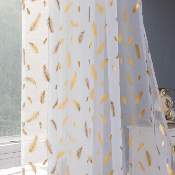 75d45440634cc4c8989cb007db9d39bd Metallic Foil Sheer Curtain