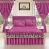 Luxury Ruffled Bed Skirt Set with Curtains