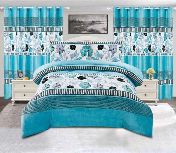 5-Piece Borrego Comforter Set with Curtains