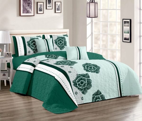 843f9cdfe23b8e4c504b49700036e1cf 6-Piece Multi-Needle Quilted Bedspread Set