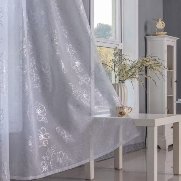 Metallic Foil Sheer Curtain