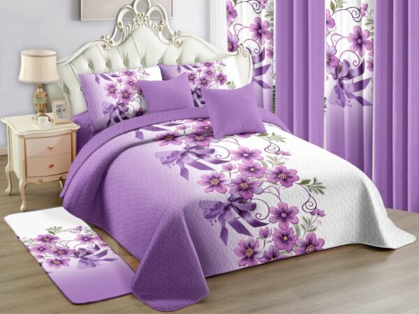 12-Piece Bedspread Set with Matching Curtains Wholesale