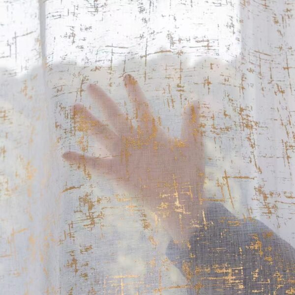 92328914025275ee91a0b8e251097519 Metallic Foil Sheer Curtain