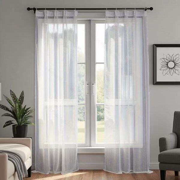 Elegant Jacquard Sheer Curtain