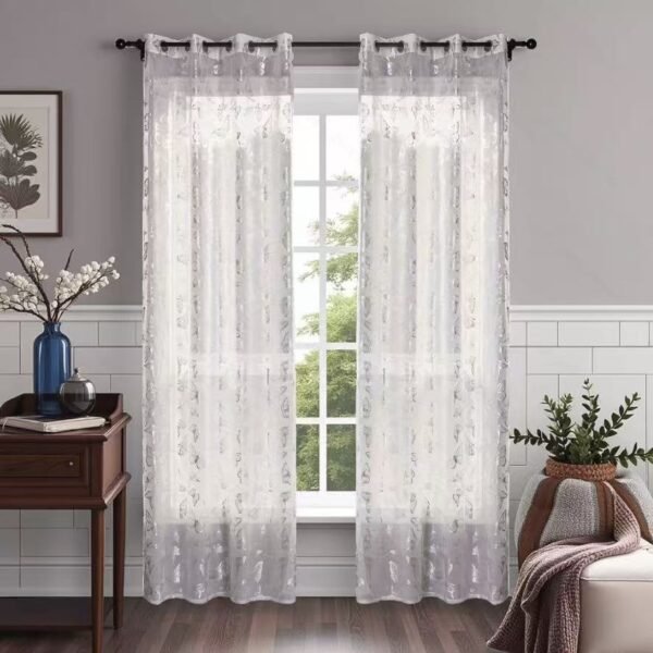 Metallic Foil Sheer Curtain