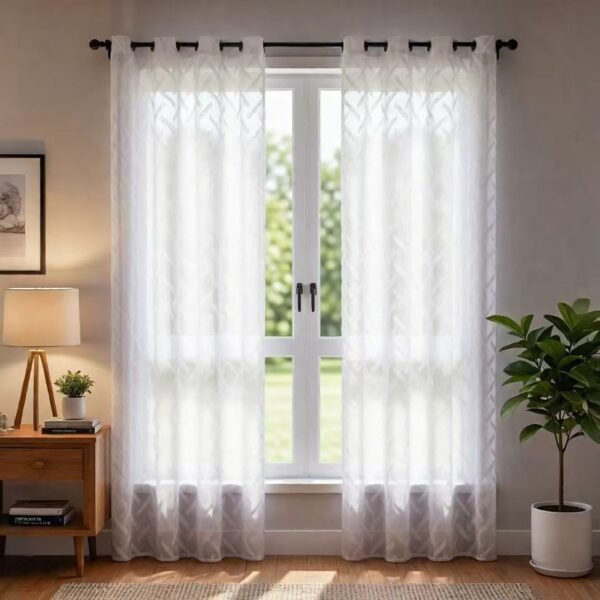 Burnout Sheer Curtain