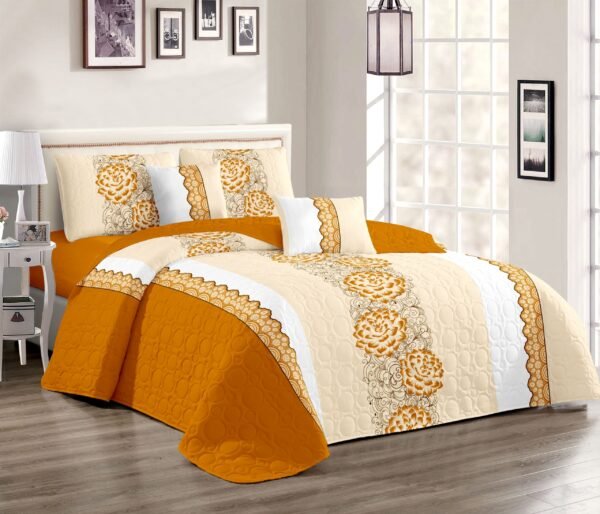 9e0fbeb0280ad9f8d6108d2d71d6ec7a 6-Piece Multi-Needle Quilted Bedspread Set
