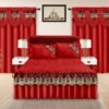 Elegant 5-Piece Bedspread Set with Decorative Valance Curtains