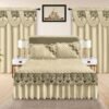 Elegant 5-Piece Bedspread Set with Decorative Valance Curtains
