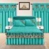 Elegant 5-Piece Bedspread Set with Decorative Valance Curtains