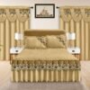 Elegant 5-Piece Bedspread Set with Decorative Valance Curtains
