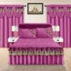 Elegant 5-Piece Bedspread Set with Decorative Valance Curtains
