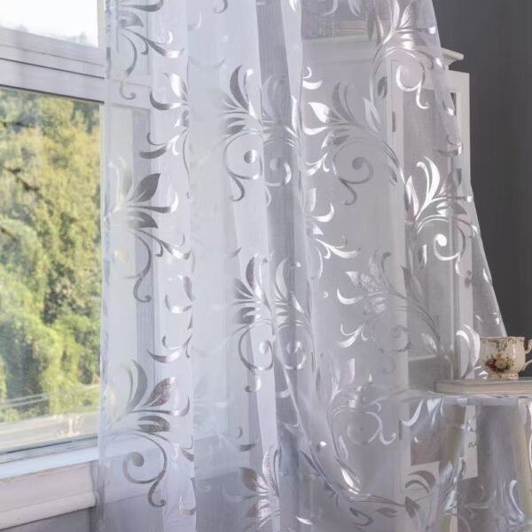 Metallic Foil Sheer Curtain