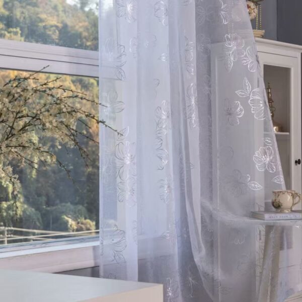 Metallic Foil Sheer Curtain
