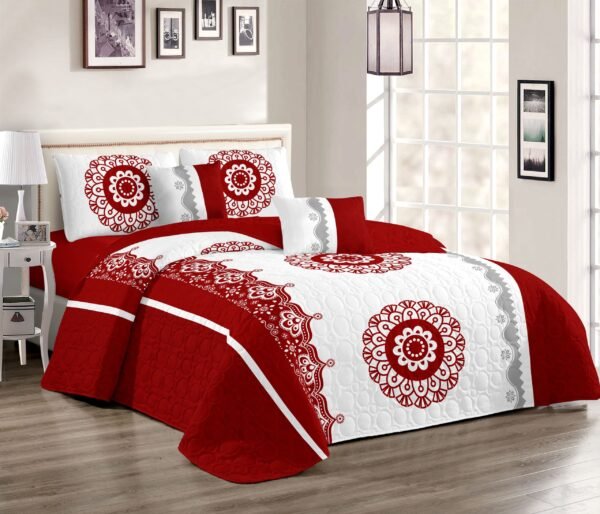 6-Piece Multi-Needle Quilted Bedspread Set