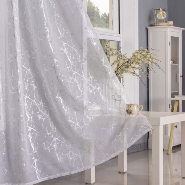 Metallic Foil Sheer Curtain