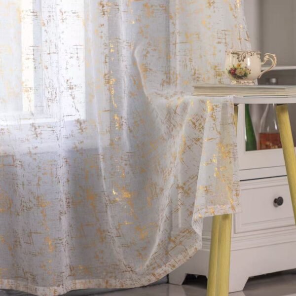 a7f42b20b55b5950802ccab6b1bcaeb4 Metallic Foil Sheer Curtain