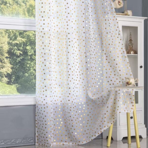 a88c24619abf63ccaed975667829af96 Metallic Foil Sheer Curtain