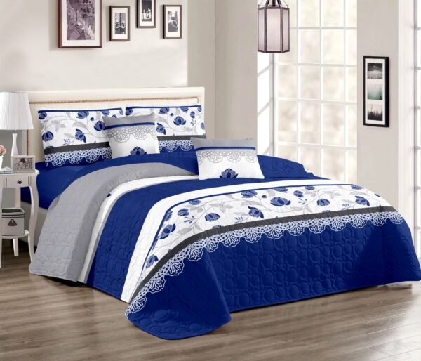 6-Piece Multi-Needle Quilted Bedspread Set