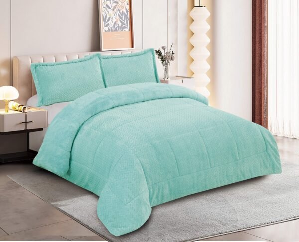 Jacquard Flannel Fleece Comforter Set