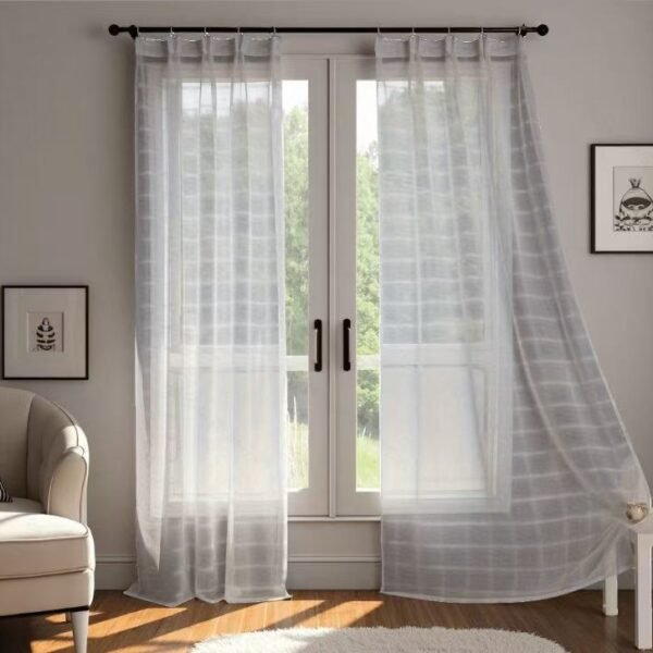 Elegant Jacquard Sheer Curtain