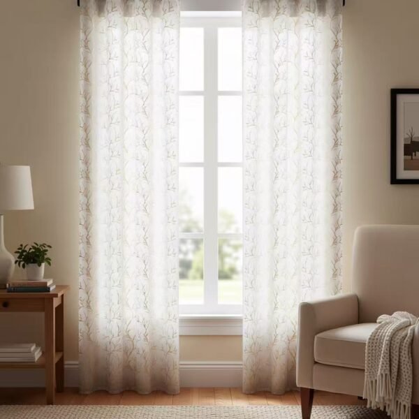 Metallic Foil Sheer Curtain
