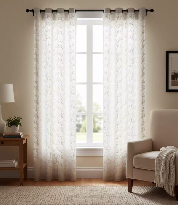 Metallic Foil Sheer Curtain