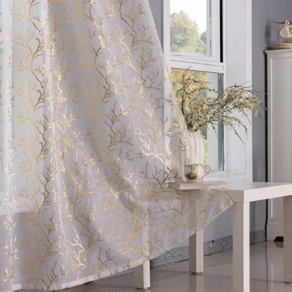 Metallic Foil Sheer Curtain
