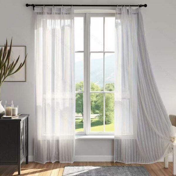 Elegant Jacquard Sheer Curtain