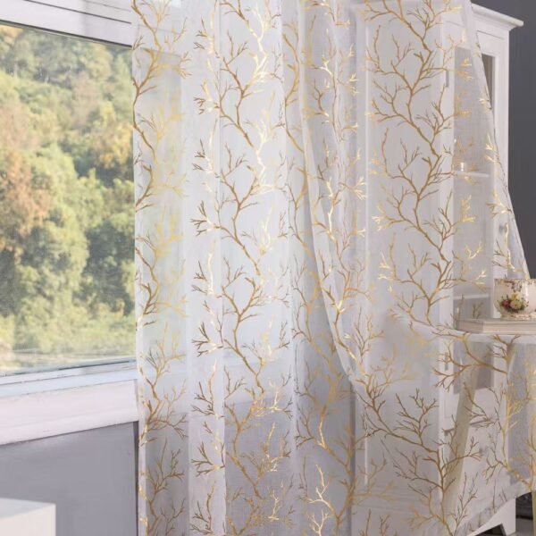 Metallic Foil Sheer Curtain