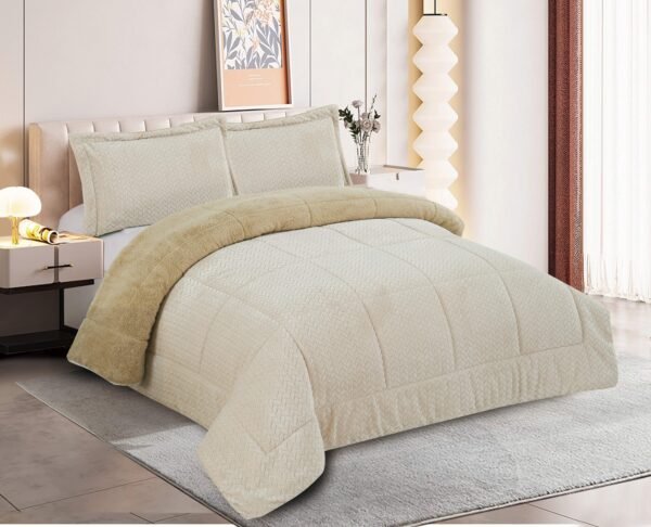 Jacquard Flannel Fleece Comforter Set