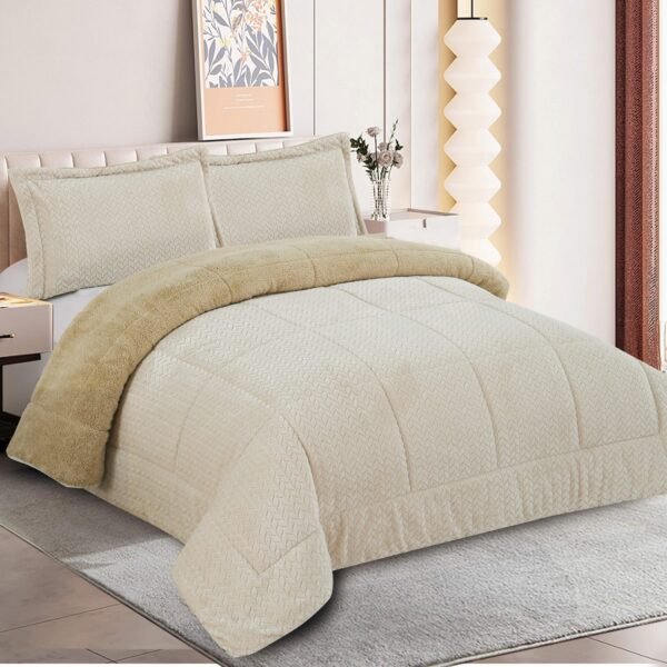 Jacquard Flannel Fleece Comforter Set