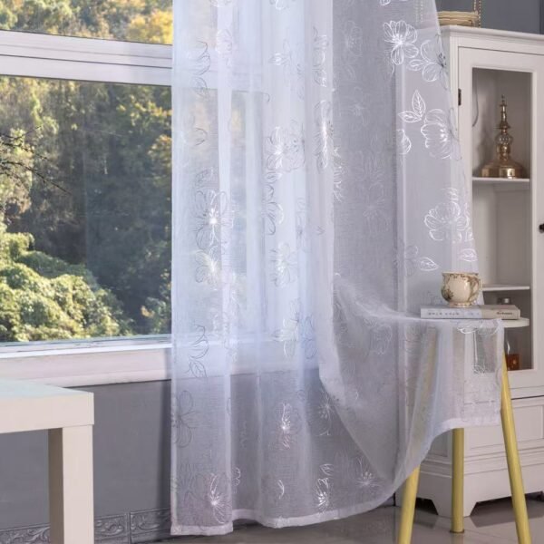 Metallic Foil Sheer Curtain