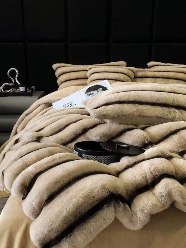 Faux Rabbit Fur Bedding Set