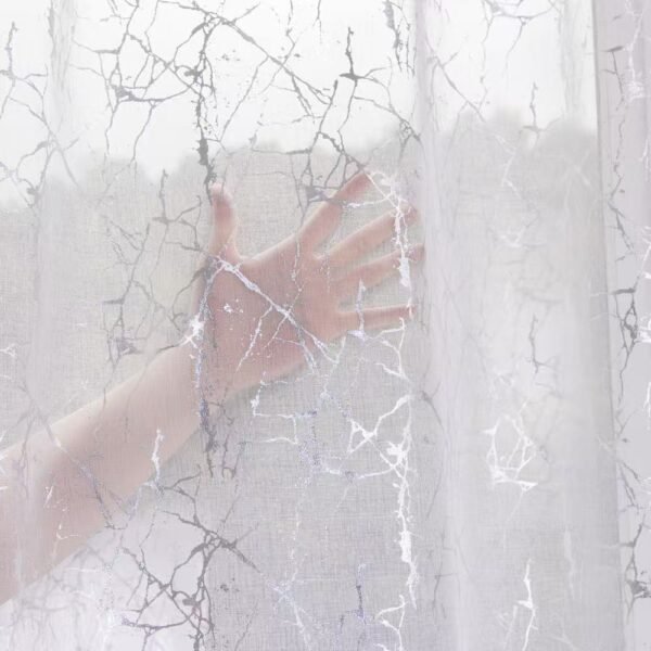 Metallic Foil Sheer Curtain