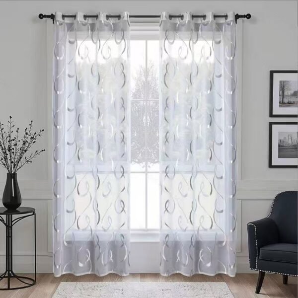 Metallic Foil Sheer Curtain