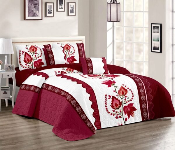 6-Piece Multi-Needle Quilted Bedspread Set