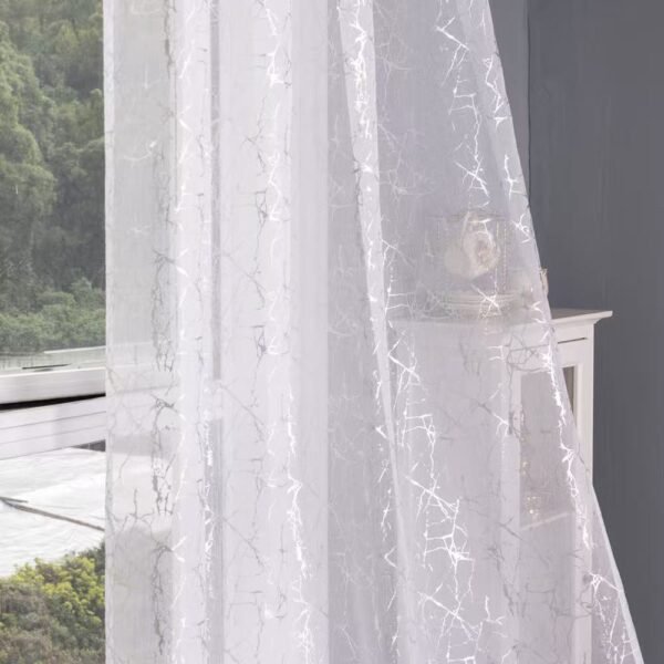 Metallic Foil Sheer Curtain