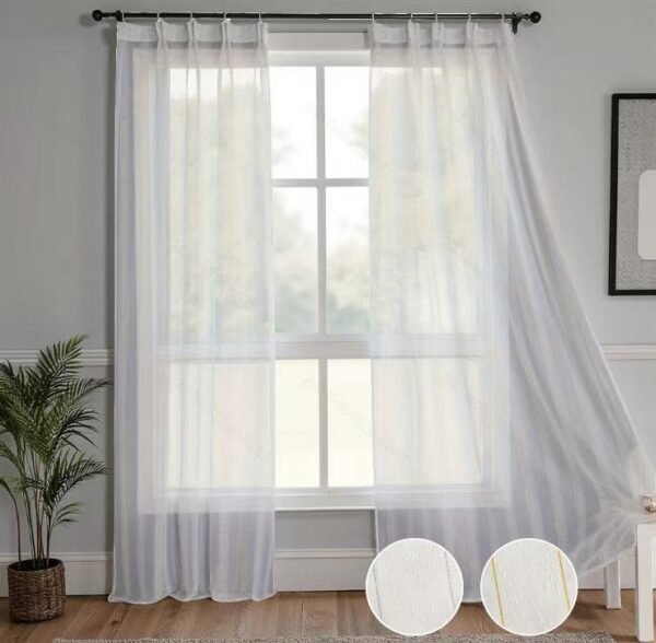 Elegant Jacquard Sheer Curtain